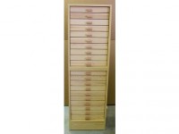 Kabinet met 20 insektendozen 30x40cm.